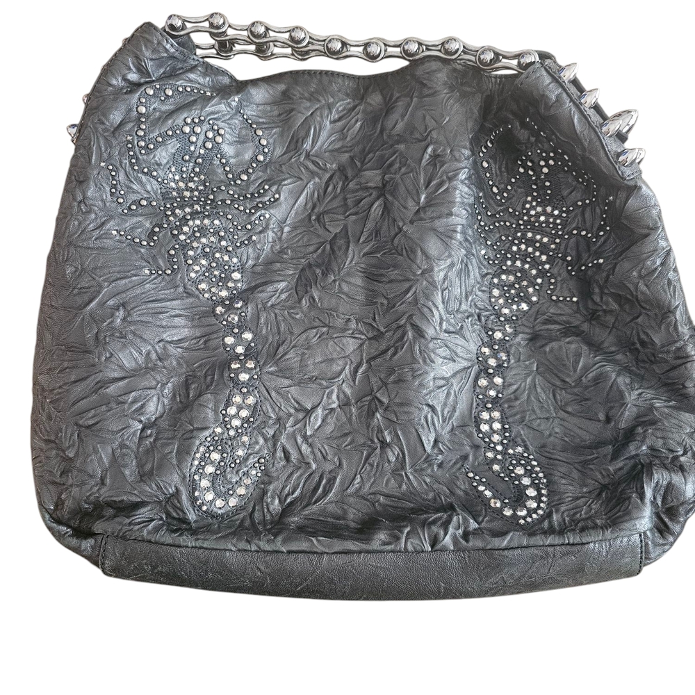 🦂🦂HTF Thomas Wylde Colossus Scorpion🦂🦂 Texture Shoulder Hobo Bag Chain Strap